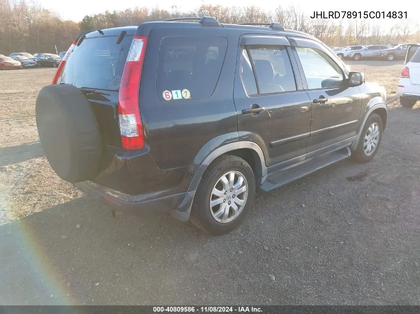 2005 Honda Cr-V Se VIN: JHLRD78915C014831 Lot: 40809586