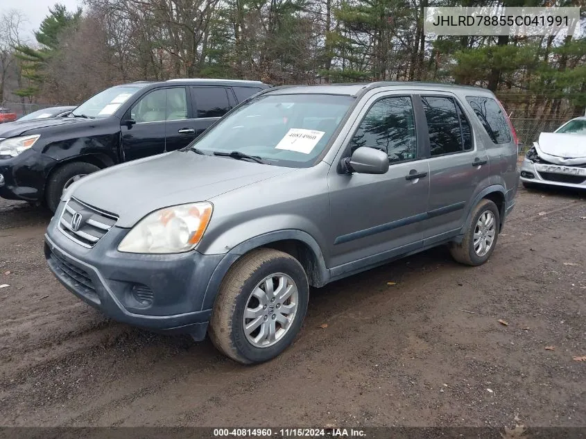 2005 Honda Cr-V Ex VIN: JHLRD78855C041991 Lot: 40814960