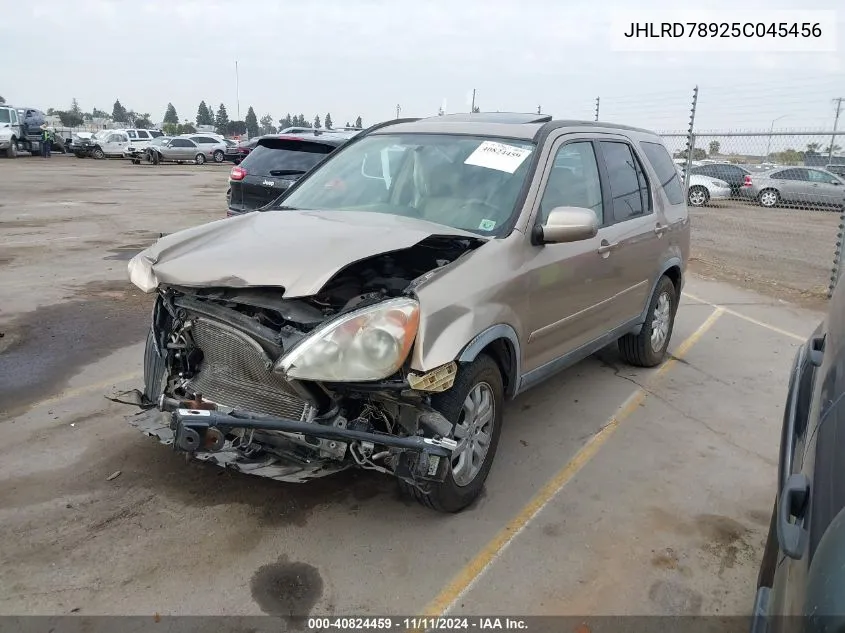 2005 Honda Cr-V Se VIN: JHLRD78925C045456 Lot: 40824459