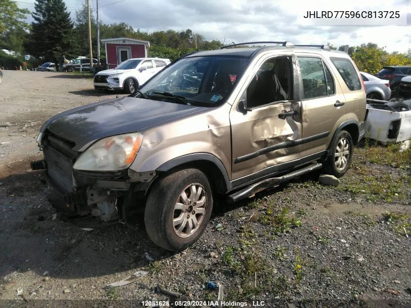 2006 Honda Cr-V VIN: JHLRD77596C813725 Lot: 12081628