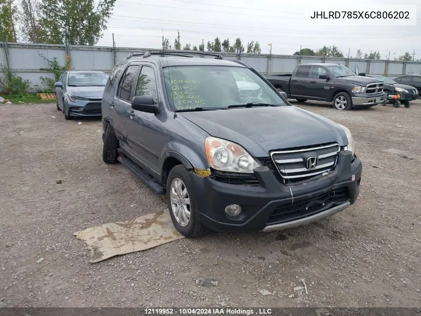 JHLRD785X6C806202 2006 Honda Cr-V