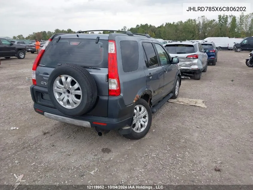 JHLRD785X6C806202 2006 Honda Cr-V