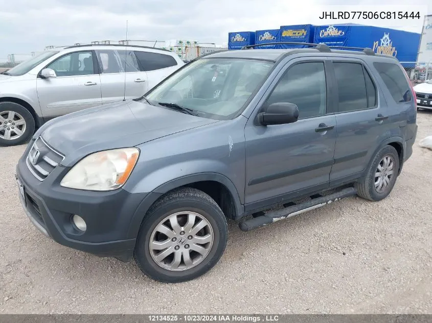 2006 Honda Cr-V VIN: JHLRD77506C815444 Lot: 12134525