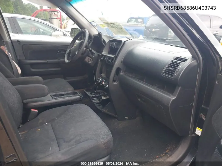 SHSRD68586U403743 2006 Honda Cr-V Lx