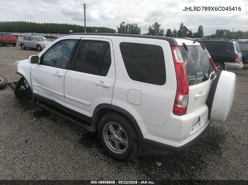 2006 Honda Cr-V Se VIN: JHLRD789X6C045416 Lot: 39574058