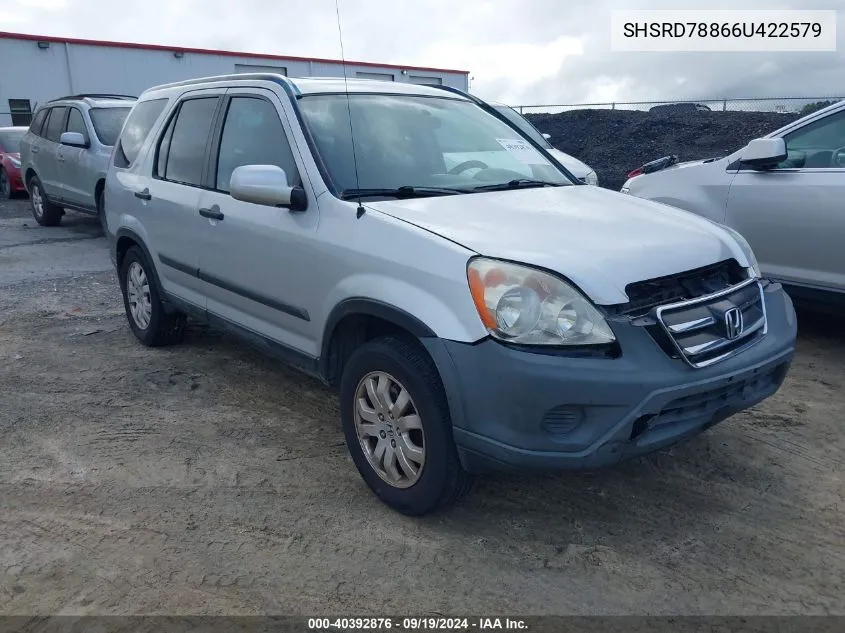 2006 Honda Cr-V Ex VIN: SHSRD78866U422579 Lot: 40392876