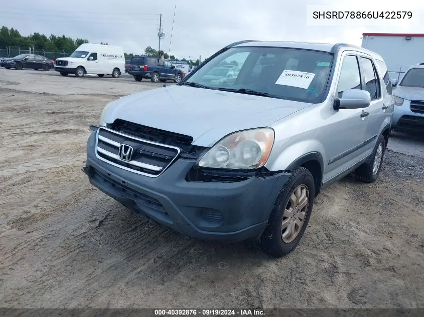 2006 Honda Cr-V Ex VIN: SHSRD78866U422579 Lot: 40392876