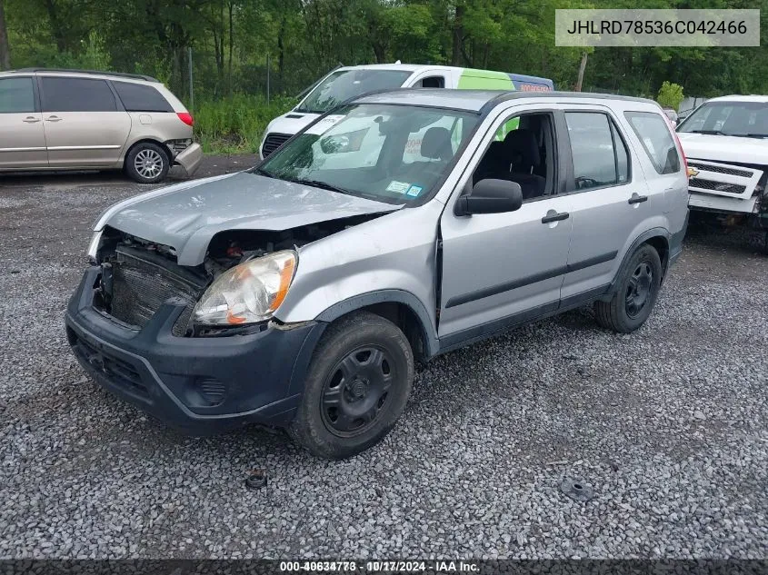 2006 Honda Cr-V Lx VIN: JHLRD78536C042466 Lot: 40634773