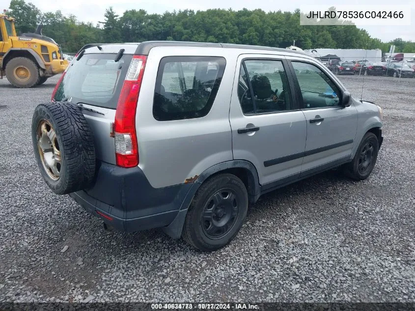 2006 Honda Cr-V Lx VIN: JHLRD78536C042466 Lot: 40634773