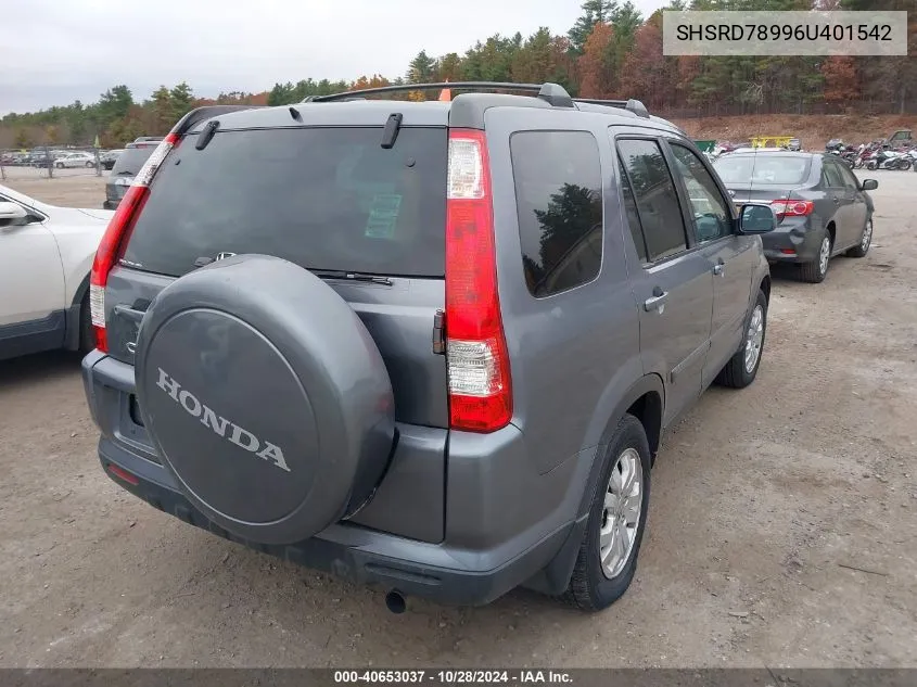 2006 Honda Cr-V Se VIN: SHSRD78996U401542 Lot: 40653037