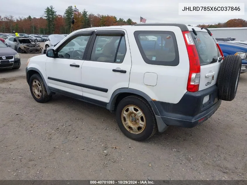 2006 Honda Cr-V Lx VIN: JHLRD785X6C037846 Lot: 40701093