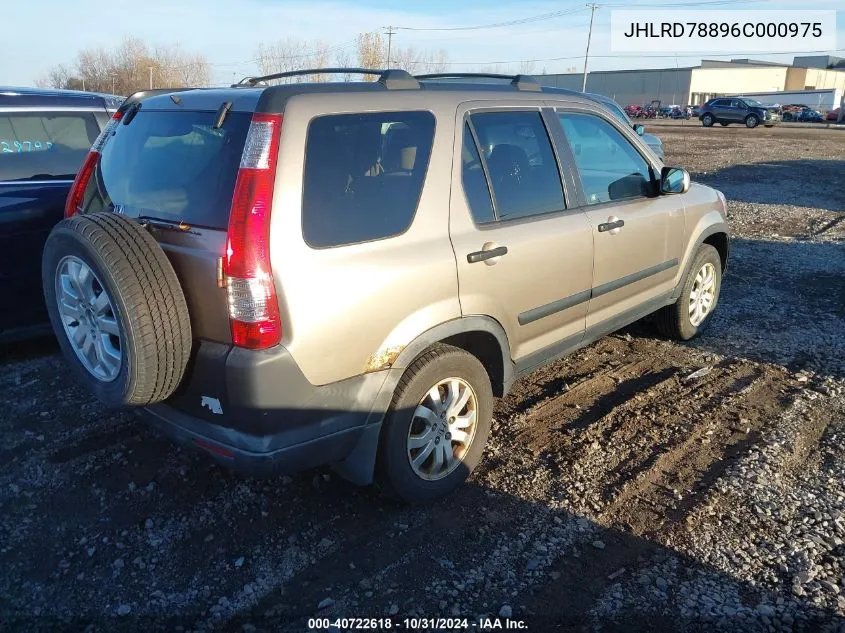 2006 Honda Cr-V Ex VIN: JHLRD78896C000975 Lot: 40722618