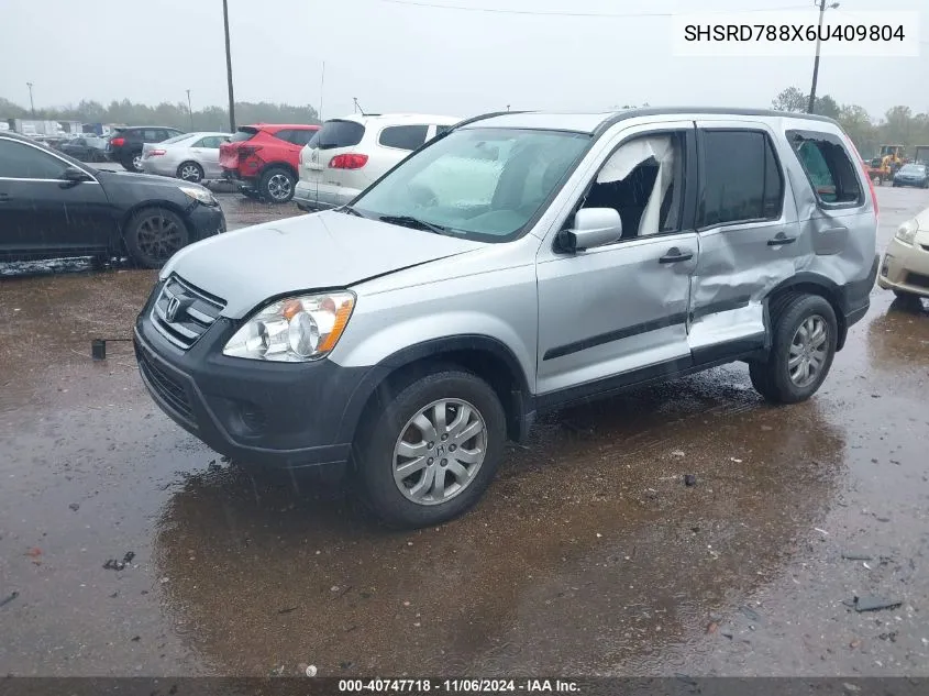 2006 Honda Cr-V Ex VIN: SHSRD788X6U409804 Lot: 40747718