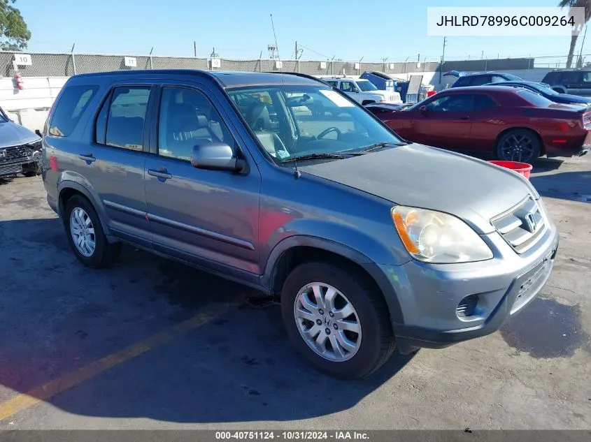 2006 Honda Cr-V Se VIN: JHLRD78996C009264 Lot: 40751124