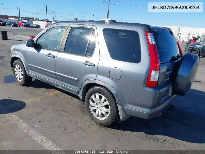 2006 Honda Cr-V Se VIN: JHLRD78996C009264 Lot: 40751124