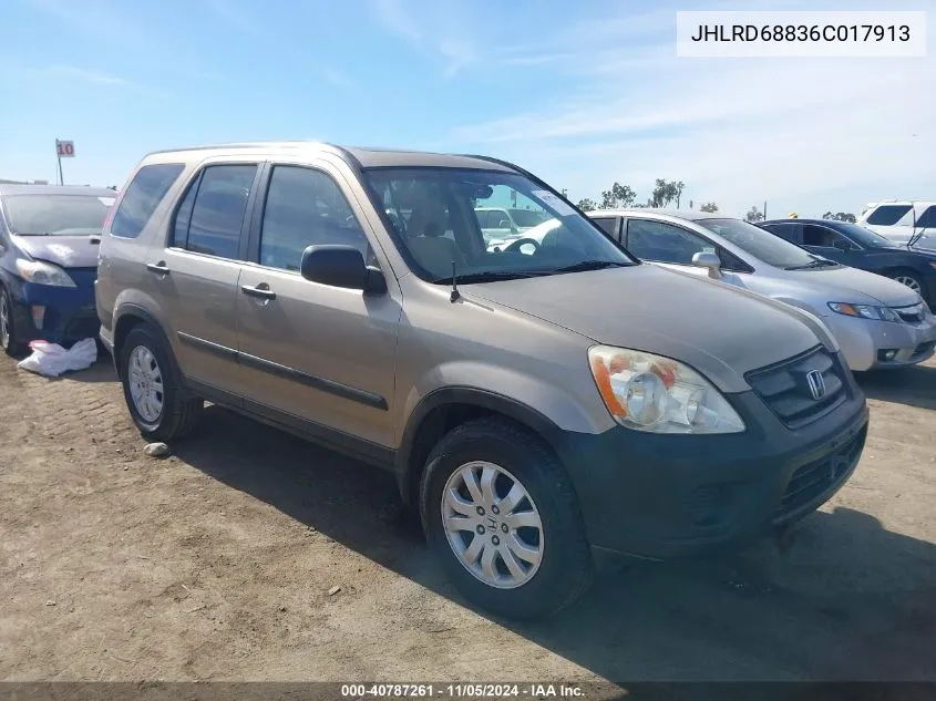 2006 Honda Cr-V Ex VIN: JHLRD68836C017913 Lot: 40787261