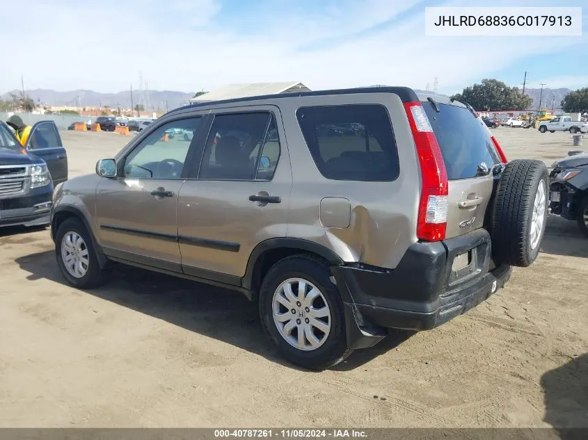 2006 Honda Cr-V Ex VIN: JHLRD68836C017913 Lot: 40787261