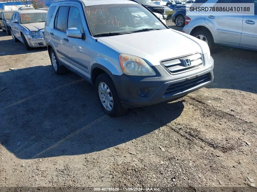 2006 Honda Cr-V Ex VIN: SHSRD78886U410188 Lot: 40795526