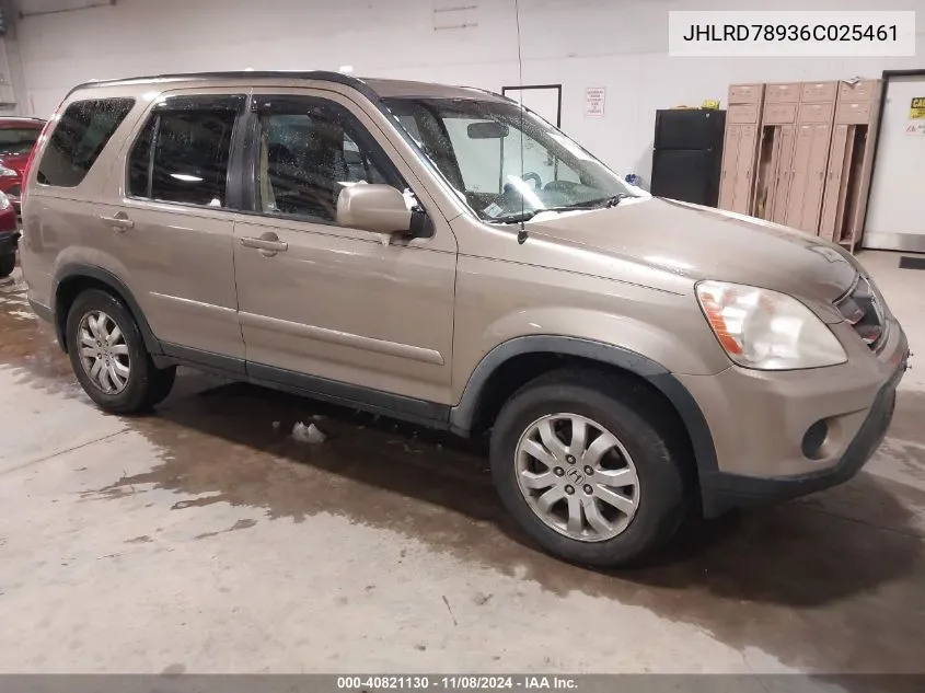 JHLRD78936C025461 2006 Honda Cr-V Se