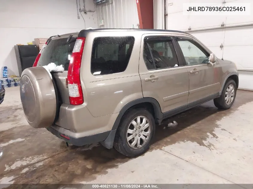 JHLRD78936C025461 2006 Honda Cr-V Se