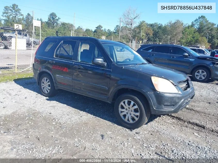 2006 Honda Cr-V Ex VIN: SHSRD78856U437848 Lot: 40823588