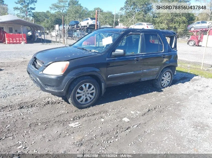 2006 Honda Cr-V Ex VIN: SHSRD78856U437848 Lot: 40823588