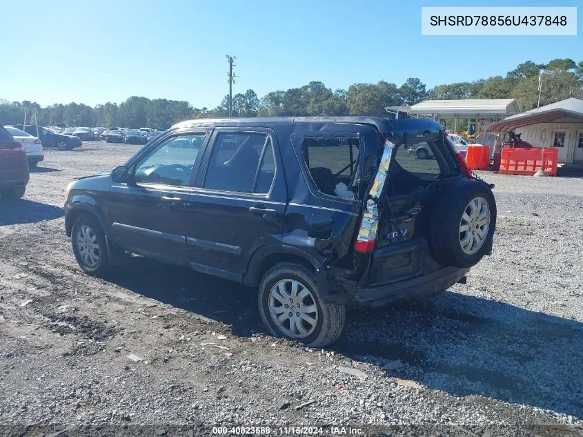 2006 Honda Cr-V Ex VIN: SHSRD78856U437848 Lot: 40823588