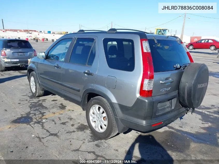 2006 Honda Cr-V Ex VIN: JHLRD78836C008084 Lot: 40847301