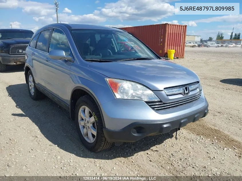 2007 Honda Cr-V VIN: 5J6RE48797L809985 Lot: 12033414