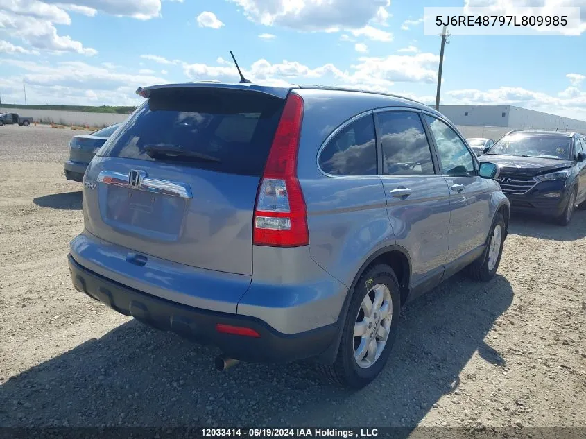 2007 Honda Cr-V VIN: 5J6RE48797L809985 Lot: 12033414