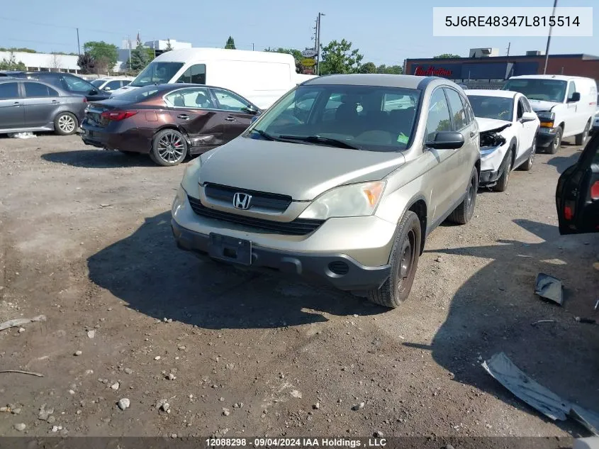 2007 Honda Cr-V VIN: 5J6RE48347L815514 Lot: 12088298