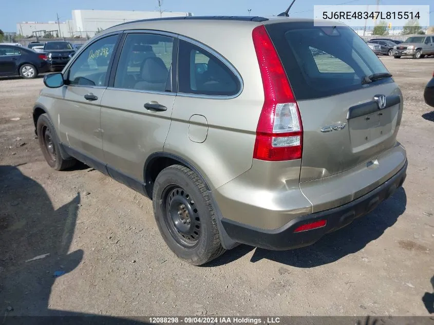 5J6RE48347L815514 2007 Honda Cr-V