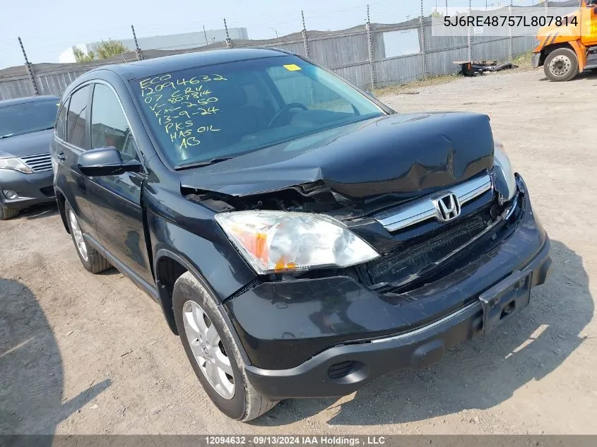 2007 Honda Cr-V VIN: 5J6RE48757L807814 Lot: 12094632