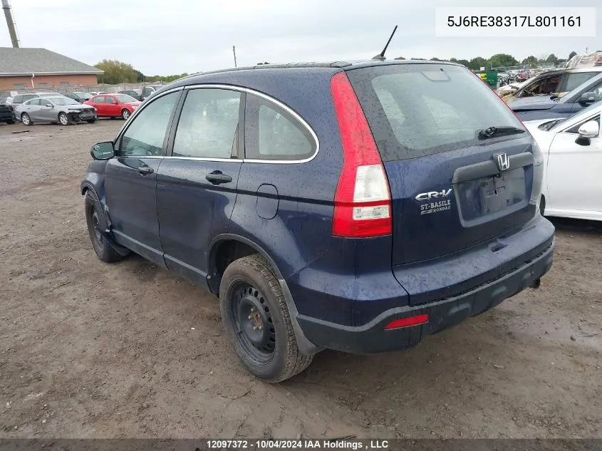 2007 Honda Cr-V VIN: 5J6RE38317L801161 Lot: 12097372