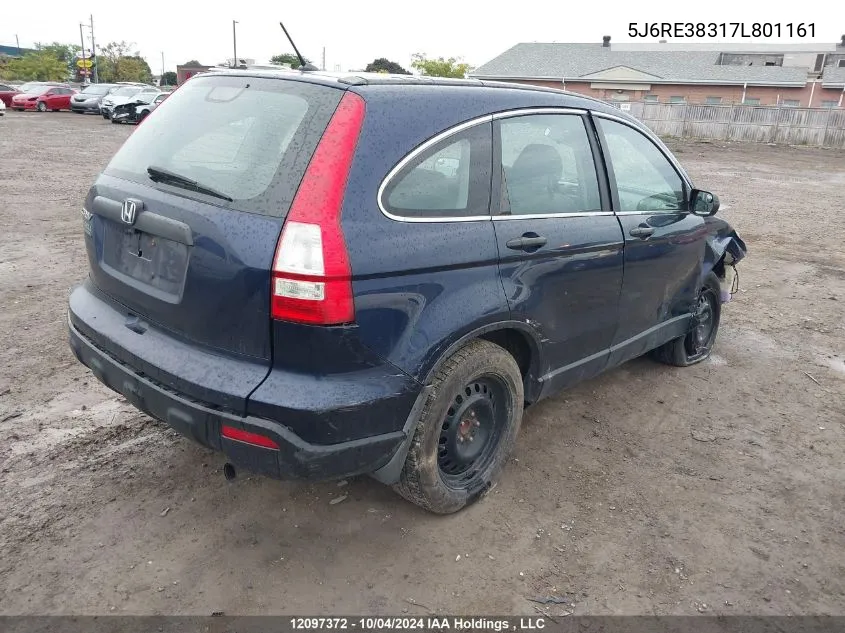 2007 Honda Cr-V VIN: 5J6RE38317L801161 Lot: 12097372