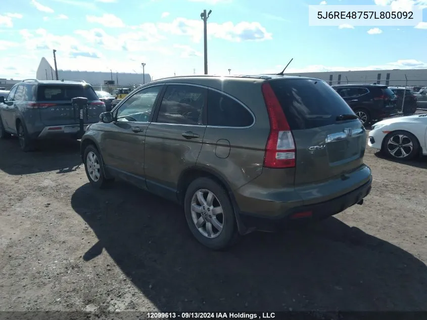 2007 Honda Cr-V VIN: 5J6RE48757L805092 Lot: 12099613