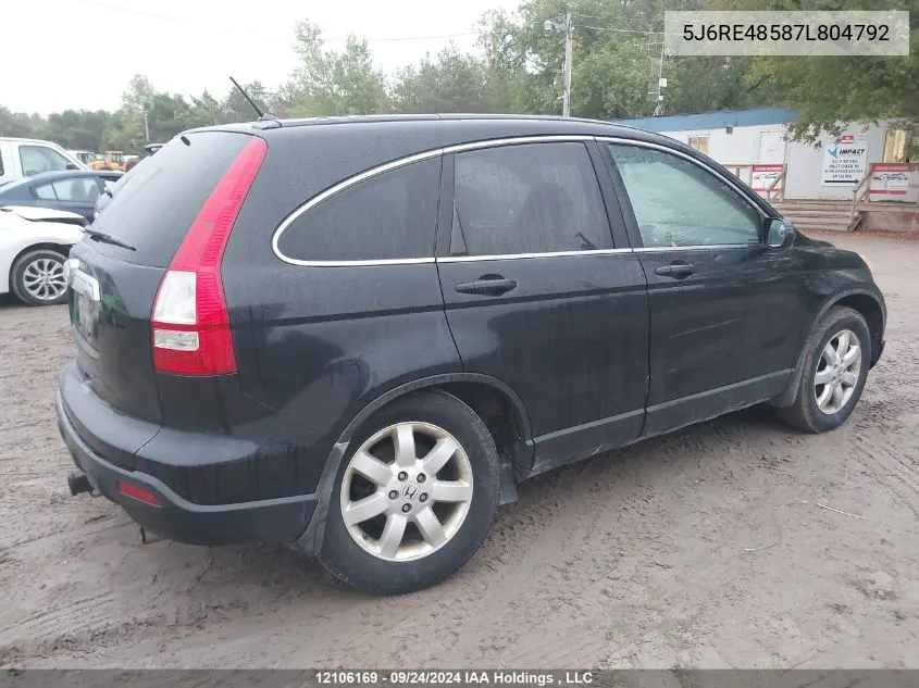 2007 Honda Cr-V VIN: 5J6RE48587L804792 Lot: 12106169