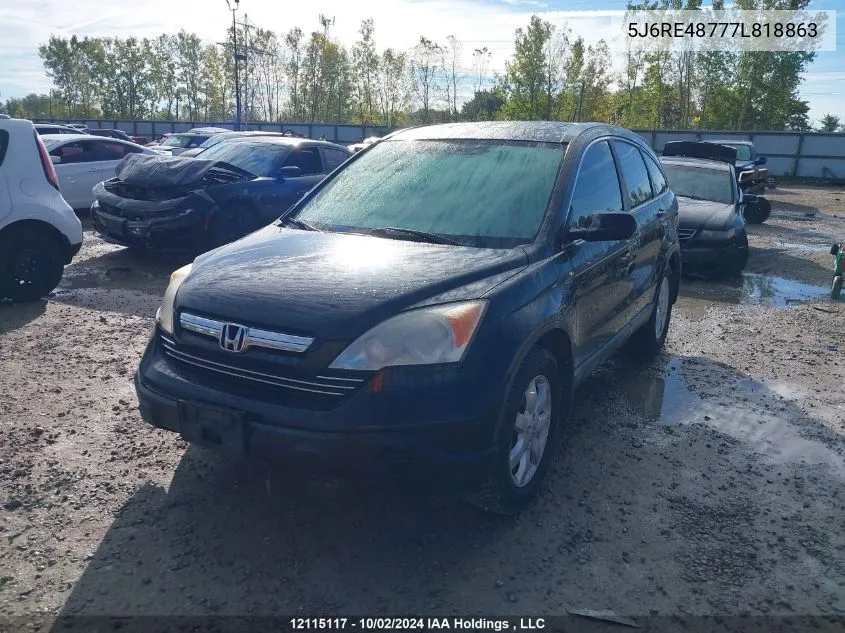 2007 Honda Cr-V VIN: 5J6RE48777L818863 Lot: 12115117