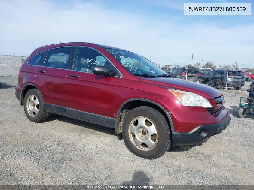 2007 Honda Cr-V VIN: 5J6RE48327L800509 Lot: 12131525