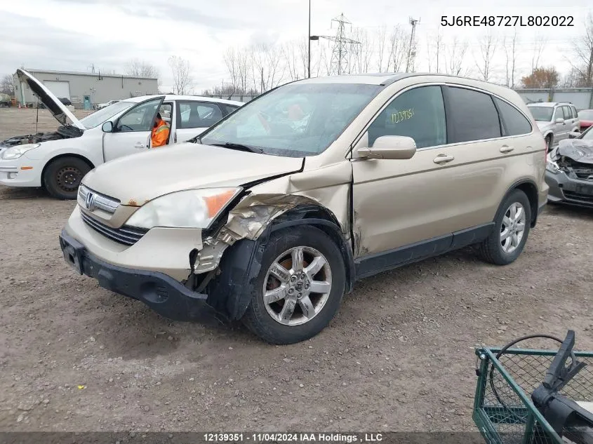 2007 Honda Cr-V VIN: 5J6RE48727L802022 Lot: 12139351