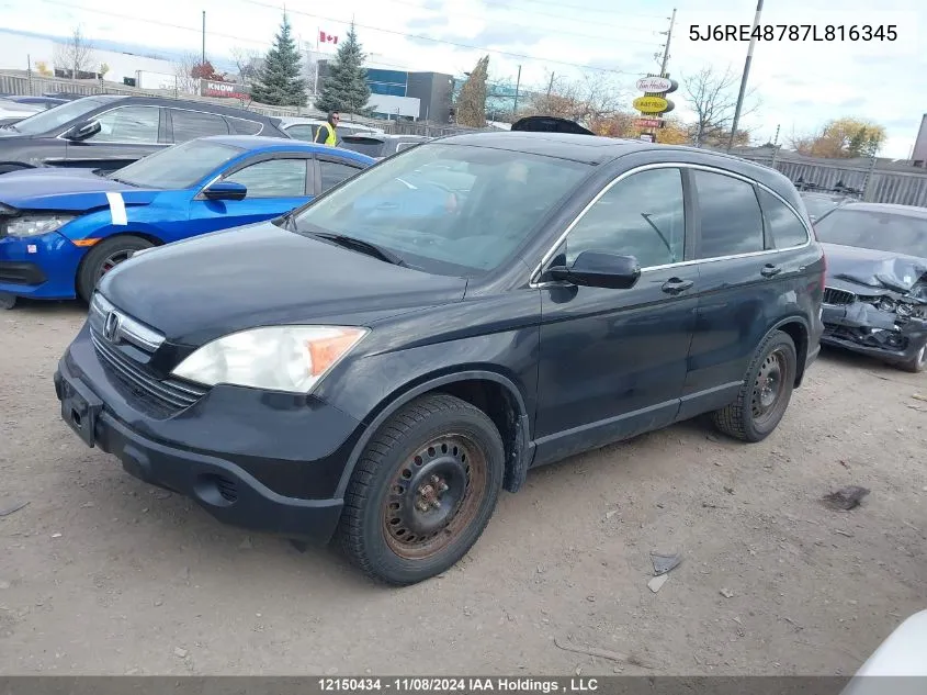 2007 Honda Cr-V VIN: 5J6RE48787L816345 Lot: 12150434