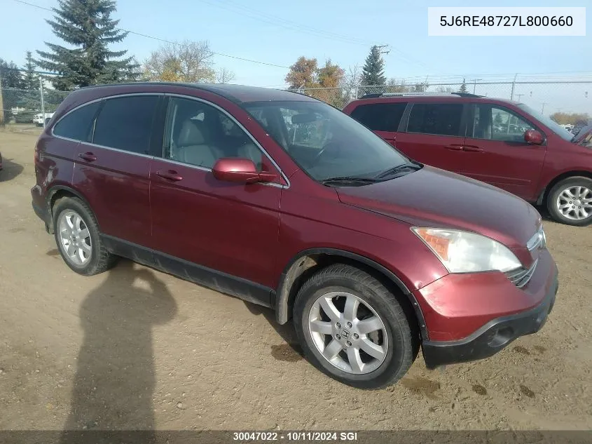 2007 Honda Cr-V Exl VIN: 5J6RE48727L800660 Lot: 30047022