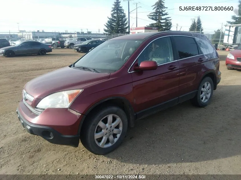 5J6RE48727L800660 2007 Honda Cr-V Exl