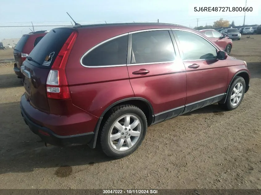 5J6RE48727L800660 2007 Honda Cr-V Exl