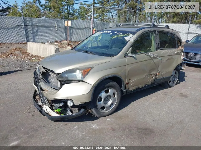 2007 Honda Cr-V Ex-L VIN: JHLRE48767C040287 Lot: 39338216