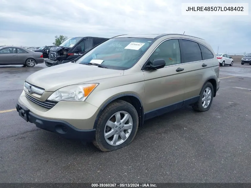 2007 Honda Cr-V Ex VIN: JHLRE48507L048402 Lot: 39360367