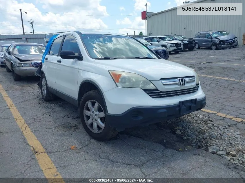 2007 Honda Cr-V Ex VIN: 5J6RE48537L018141 Lot: 39362487