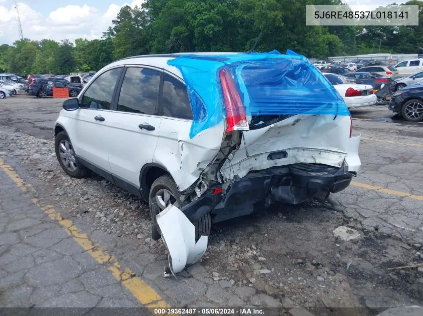 2007 Honda Cr-V Ex VIN: 5J6RE48537L018141 Lot: 39362487