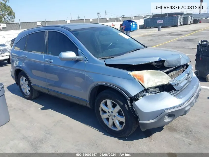 JHLRE48767C081230 2007 Honda Cr-V Ex-L