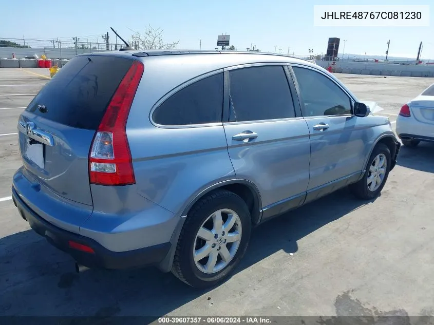 JHLRE48767C081230 2007 Honda Cr-V Ex-L